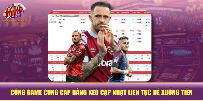 Cổng game cung cấp bảng kèo cập nhật liên tục dễ xuống tiền Cổng game cung cấp bảng kèo cập nhật liên tục dễ xuống tiền