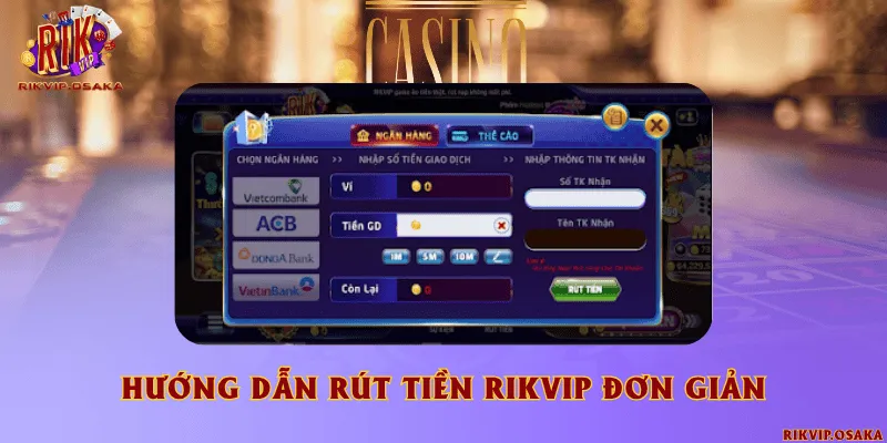 Rút tiền Rikvip